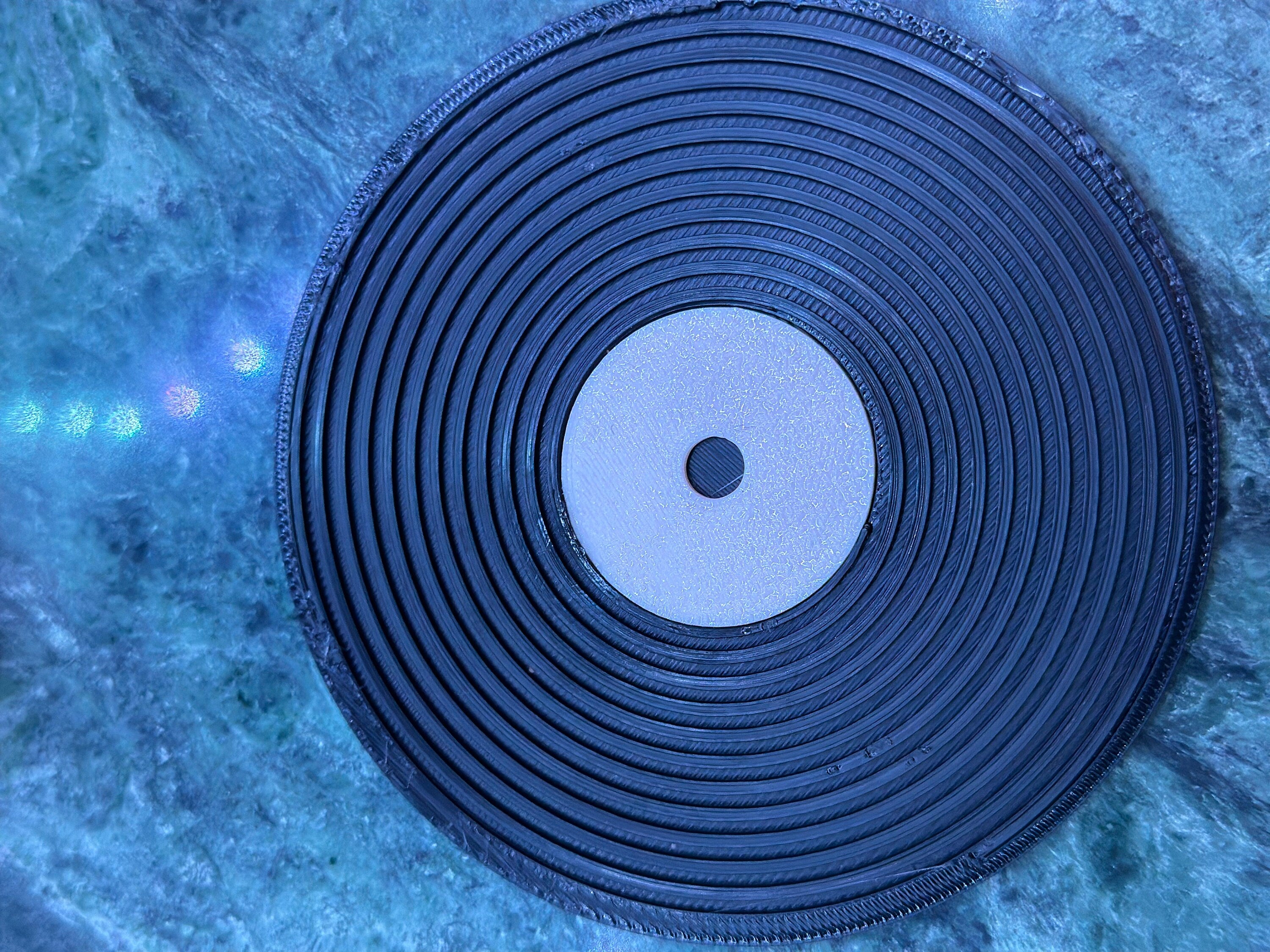 Vinyl Record Coasters Set of 4 + holder