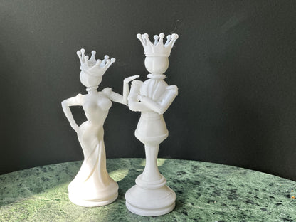 Chess King & Queen Figurine Set