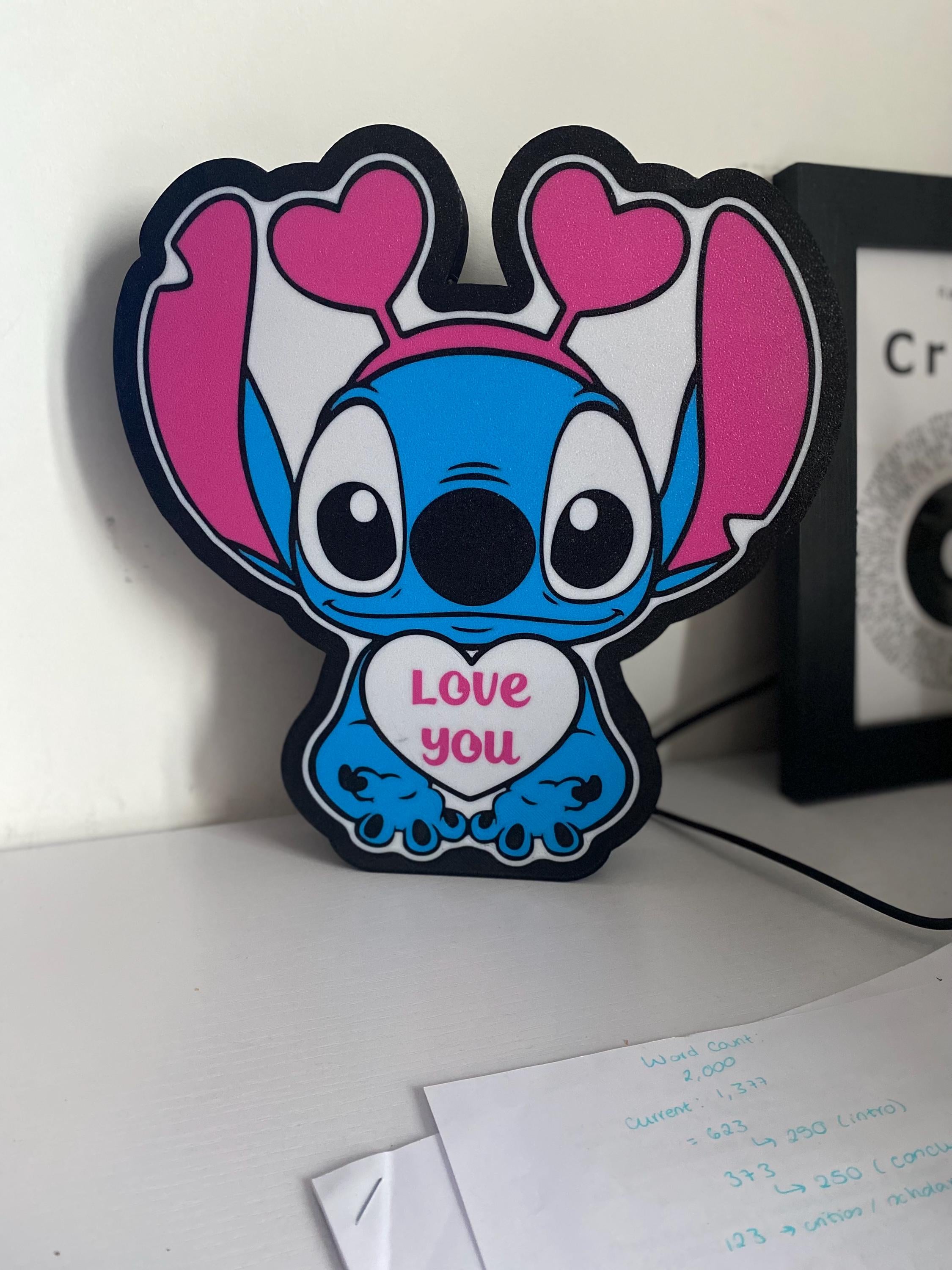 Stitch Love Night Light