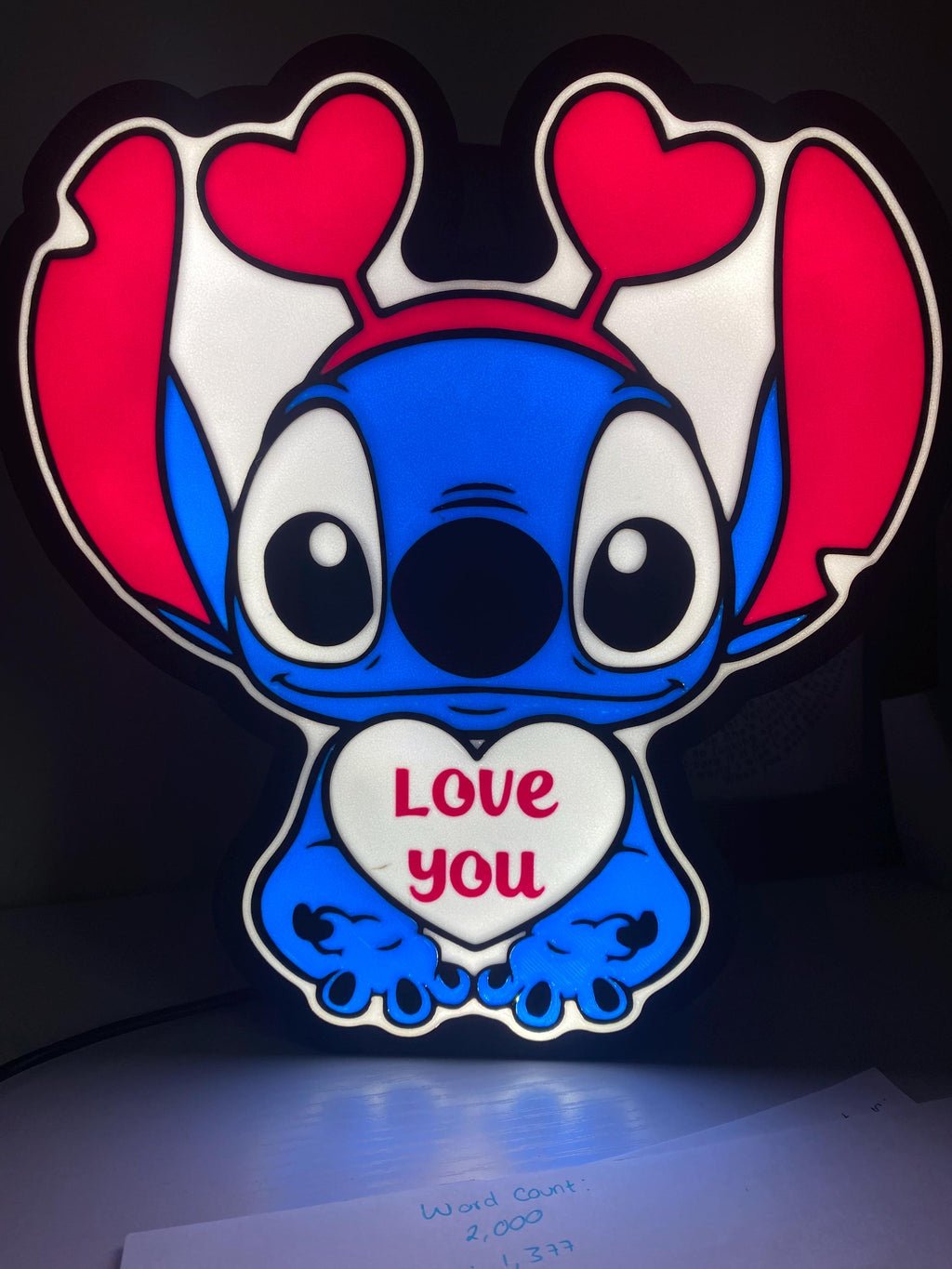 Stitch Love Night Light