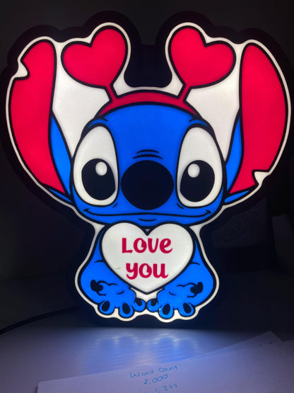 Stitch Love Night Light