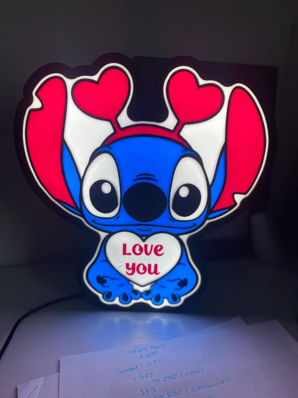 Stitch Love Night Light