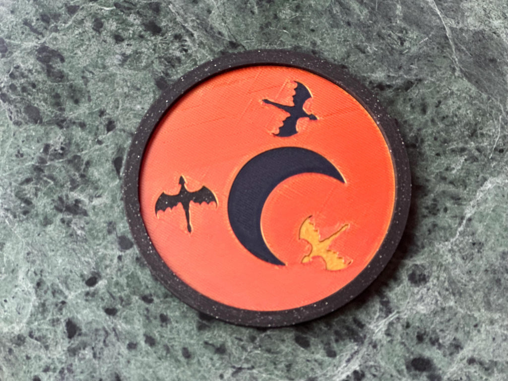 Fourth Wing Dragon Coaster Set + Holder