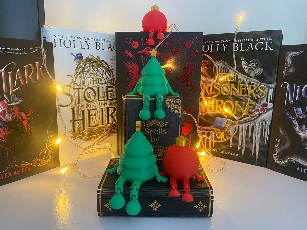 Articulated Christmas Tree & Bauble Figurine