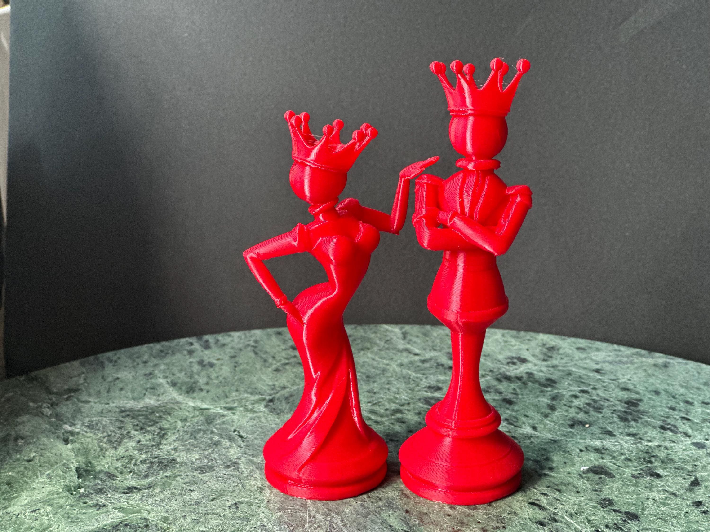 Chess King & Queen Figurine Set