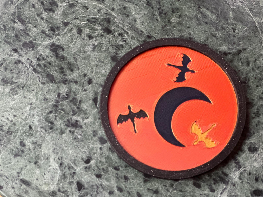 Fourth Wing Dragon Coaster Set + Holder