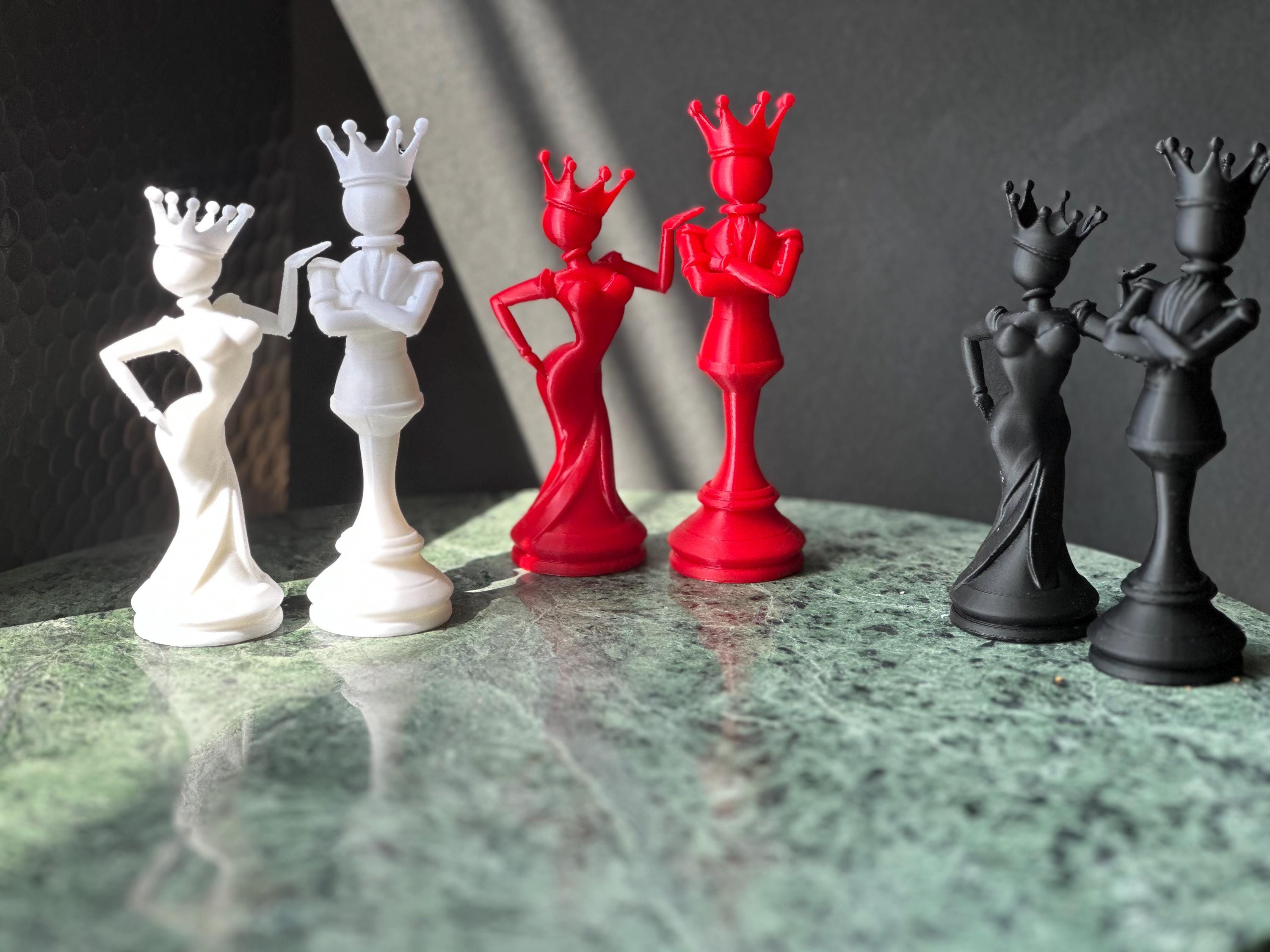 Chess King & Queen Figurine Set